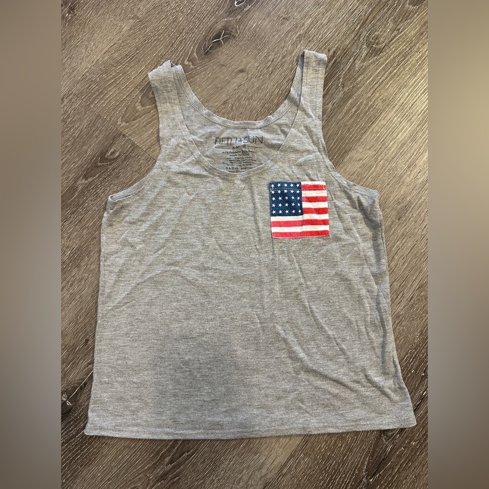 Fifth Sun patriotic American flag CrossFit workout tank
